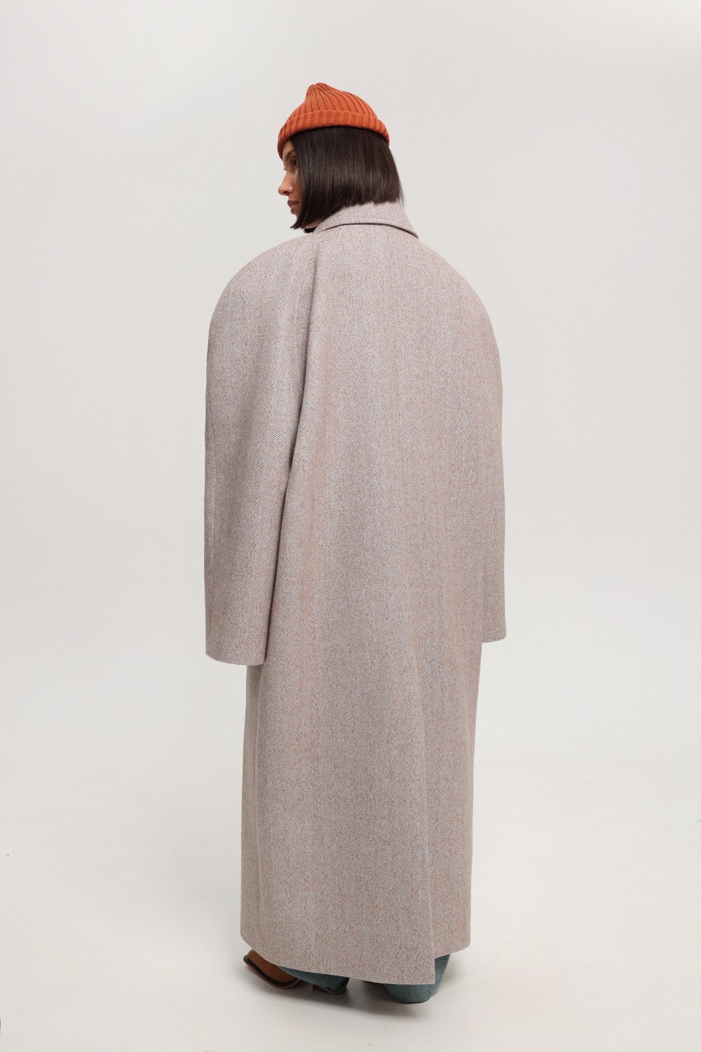 Пальто реглан миди