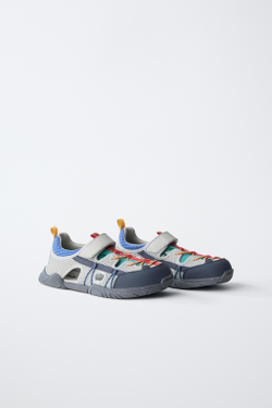ZARA BAREFOOT КРОССОВКИ С ВЫРЕЗАМИ, РАЗНОЦВЕТНЫЙ
