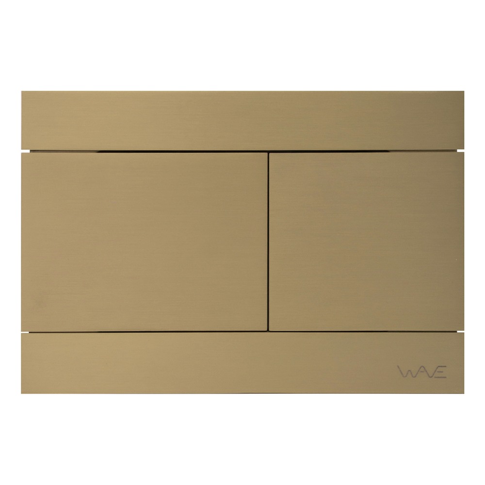 Кнопка смыва WAVE SS07-2 универсальная, ЗОЛОТО МАТОВОЕ, прямоугольная, НЕРЖ