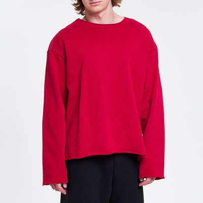 Лекало свитшот с необработанными краями унисекс oversize