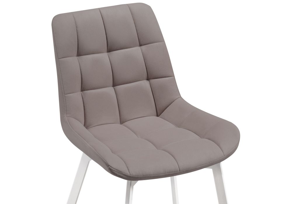 Стул на металлокаркасе Челси латте / белый каркас