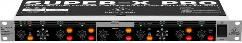 BEHRINGER CX2310 кроссовер, 2 полосы стерео, 3 полосы моно, функция суммирования каналов на сабвуфер__1