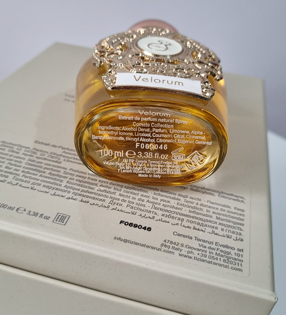 Tiziana Terenzi Velorum assoluto extrait de parfum 100 ml (duty free парфюмерия)
