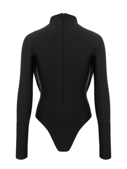 Боди с драпировкой из бифлекса