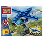 Конструктор ПОЛИЦЕЙСКИЙ ВЕРТОЛЁТ 2в1, 18 дет. (Город мастеров)