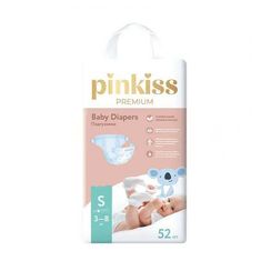 Uşaq bezi \ Подгузники \ Diapers Pinkiss Premium Baby S, 3-8 kq, 52 ədəd