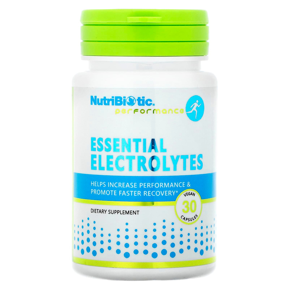 NutriBiotic, Performance, незаменимые электролиты, 30 растительных капсул
