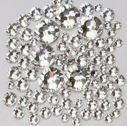 Стразы кристальные, микс размеров, 1440 шт