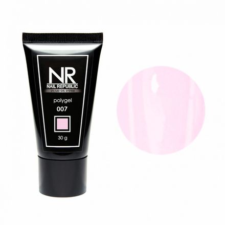 NR Polygel - Полигель для моделирования ногтей 007, розовый, 30гр