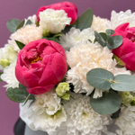 Коробка цветов "Peony Sunset" #79