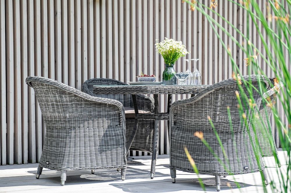 "Фредо" обеденная группа плетеная, цвет графит