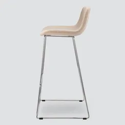 Барный стул Neo Soft 77 см, бежевый, ножки хром