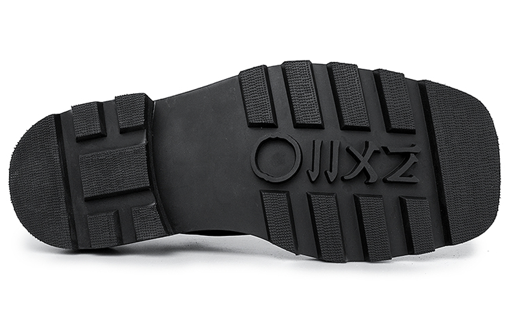 HUANXIANGZHE Derby Shoes Unisex Black