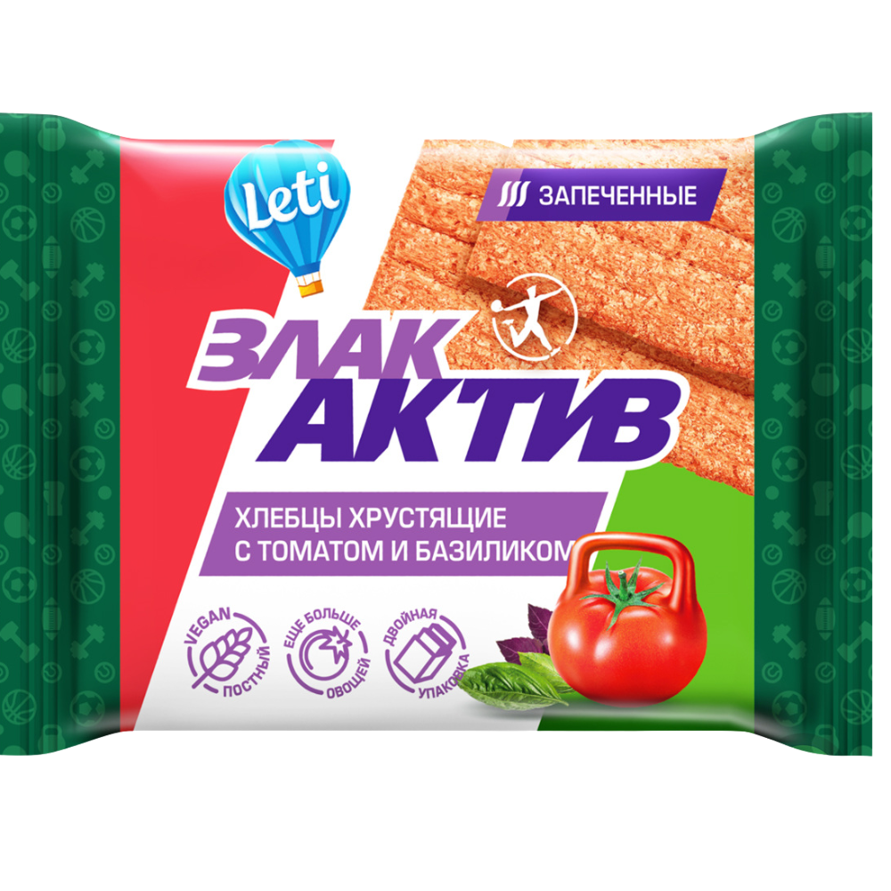 Хлебцы Злак Актив с томатом и базиликом 60 гр