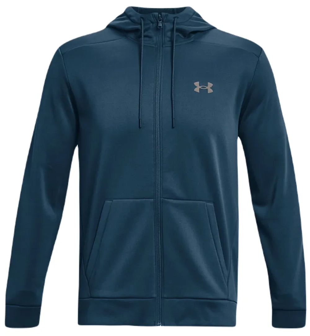 Куртка теннисная Under Armour Men's Armour Fleece Full-Zip - petrol blue/pewter