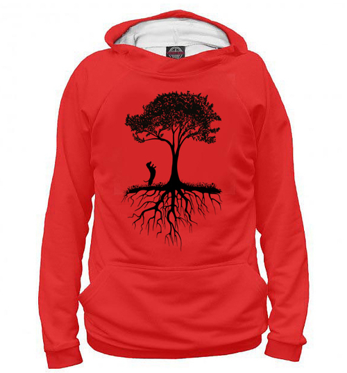 Толстовка "Такса у дерева"