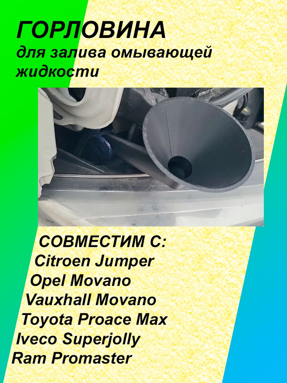 Горловина для залива омывающей жидкости для ветрового стекла