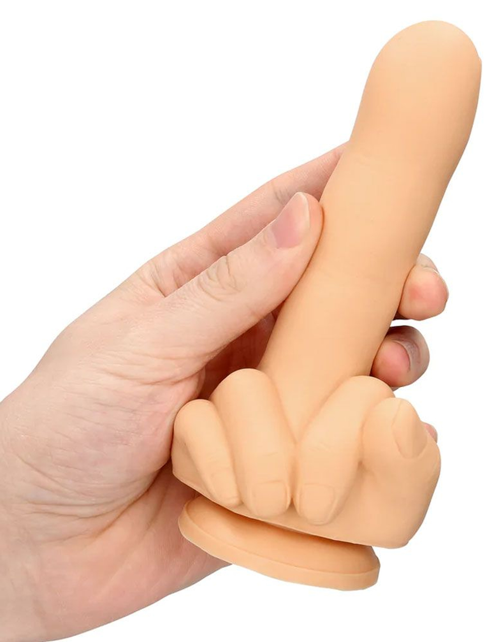 Телесный фаллоимитатор в форме пальца Up Yours - 15,5 см. (Цвет: телесный)