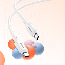 Силиконовый кабель 60W разъем с USB-C на USB-C, длина 100см (1м), серия SILI Series от Dux Ducis