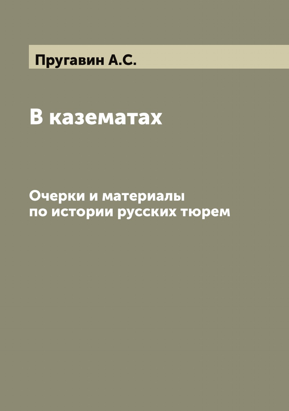 В казематах. Очерки и материалы по истории русских тюрем | Пругавин А.С.