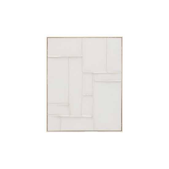 Klis Картина из белого льна с геометрическими фигурами, 80 х 100