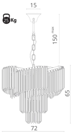 Подвесная люстра Divinare FRIZZANTE 1681/01 LM-9