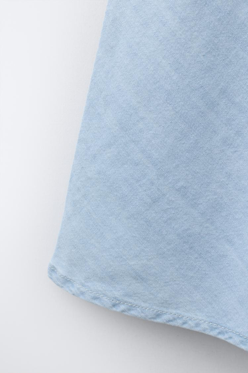 ZARA СВОБОДНАЯ ЮБКА МИДИ С ЗАКЛЕПКАМИ, ГОЛУБОЙ