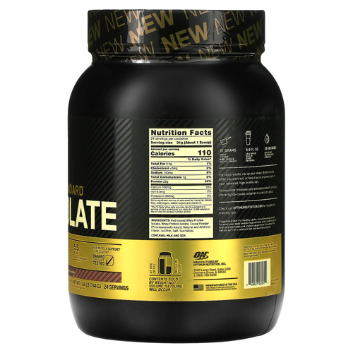 Optimum Nutrition, Gold Standard 100% Isolate, изолят, шоколадный вкус, 744 г (1,64 фунта)