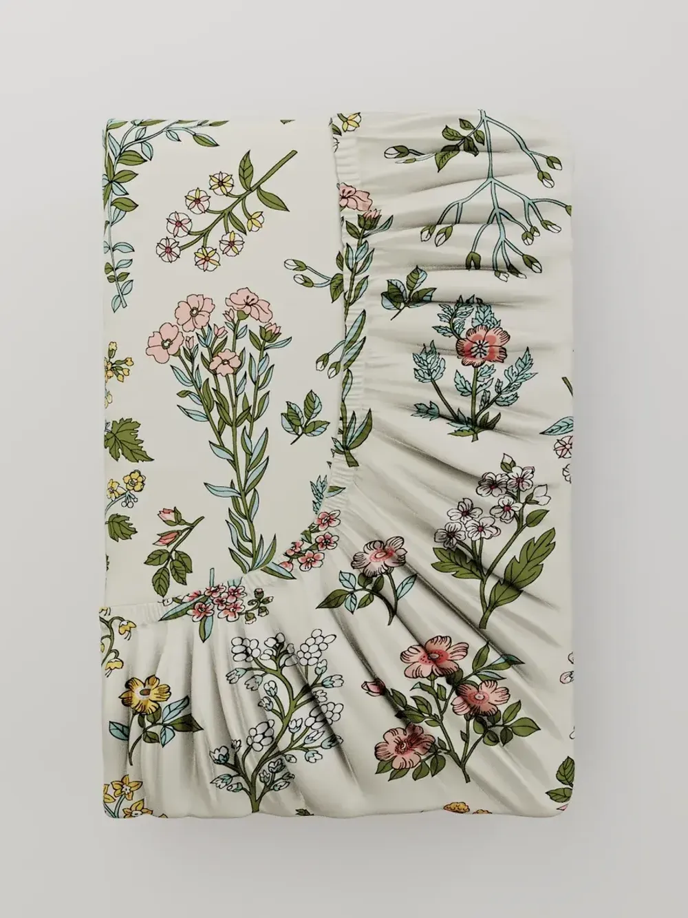 Простынь на резинке "Botany" 120х200 см Сказка сатин