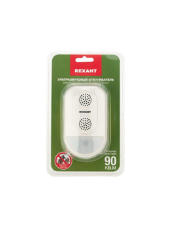 Отпугиватель ультразвуковой вредителей с LED индикатором (S90) Rexant 71-0038