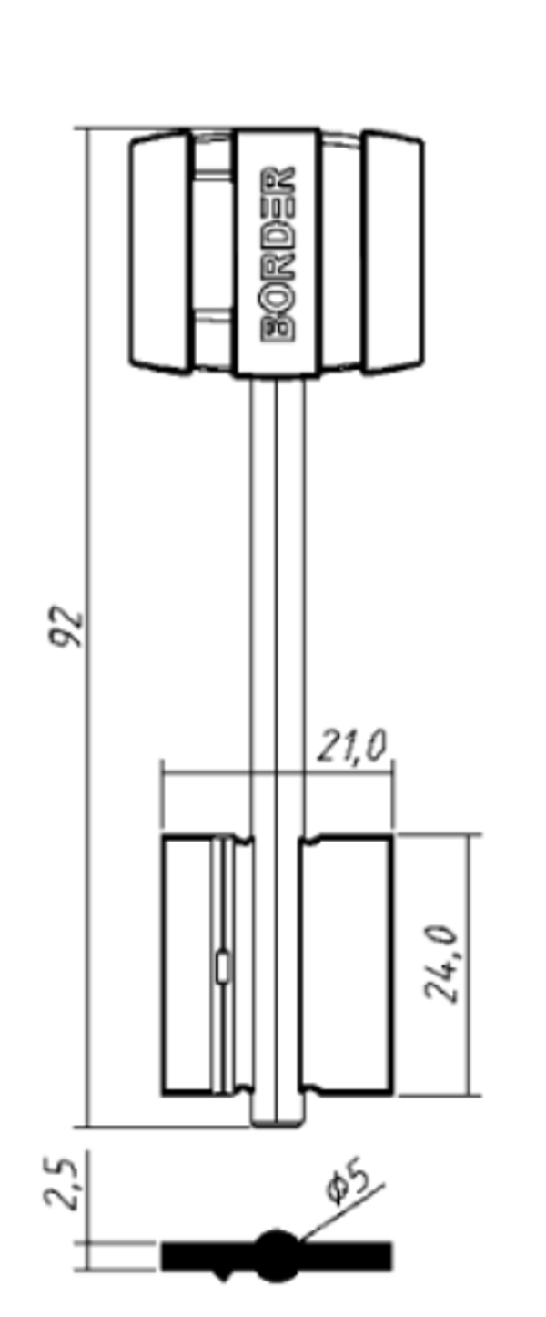 Заготовка дверняк БОРДЕР 5 в пластике (89)