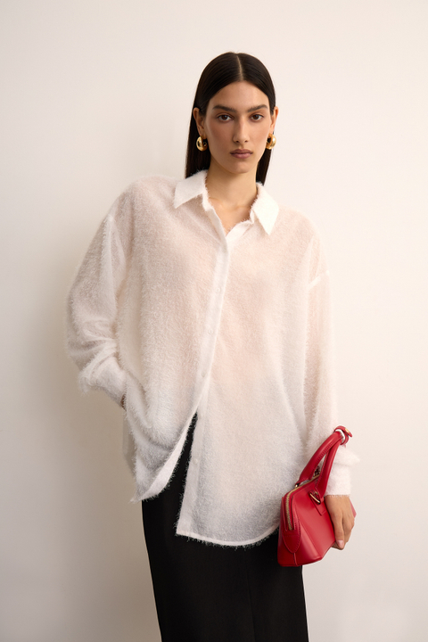 Рубашка с пушистой фактурой