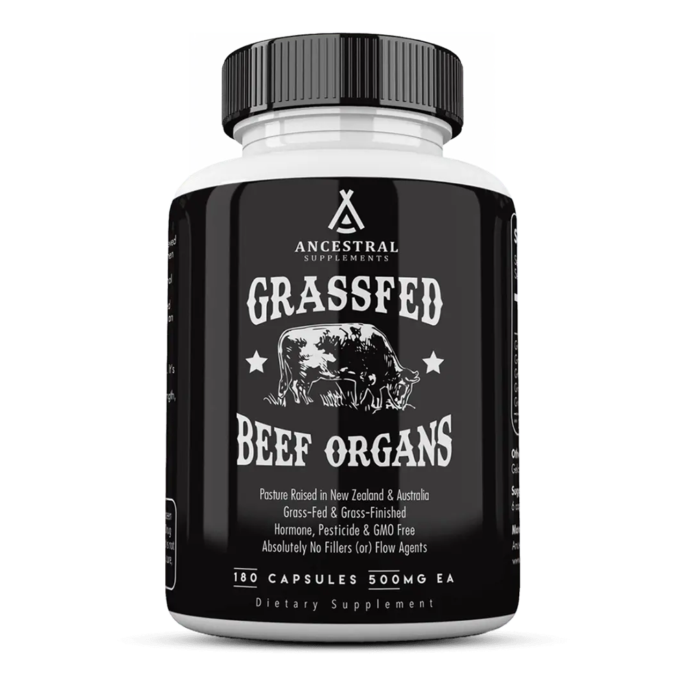 Ancestral Supplements - Grass fed Beef Organs 180 capsules 500mg