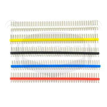 Штыревой разъем типа "папа" шаг 2,54 мм 40 Pin красный цвет