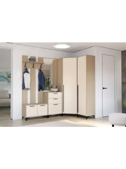 Прихожая с зеркалом Сатин 280х41,1х220