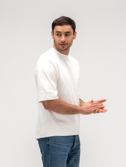 Футболка мужская плотная. Белая