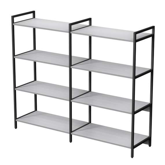 10ССД.4.800 Стеллаж средний двойной 4 полки, широкий (1580*400*1328)