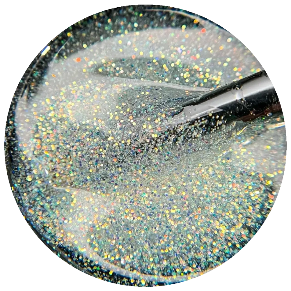 Гель моделирующий самовыравнивающий Мерцающий Прозрачный 15мл ОПЦИЯ