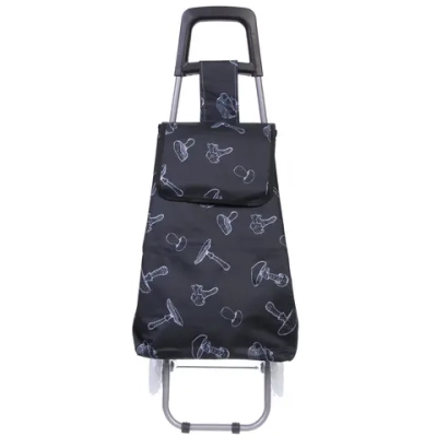 Тележка хозяйственная с сумкой (92*27*33см, колеса 16см,грузоподъемность до 30 кг.) грибы DC308