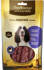 Лакомства для собак Деревенские лакомства 90г Утиная нарезка сушеная