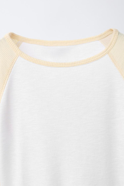 ZARA ФУТБОЛКА С РУКАВАМИ РЕГЛАН, ЖЕЛТЫЙ