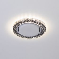 Встраиваемый светильник со светодиодной подсветкой ЭРА DK LD51 WH/BK GX53 белый черный | Встраиваемые LED светильники