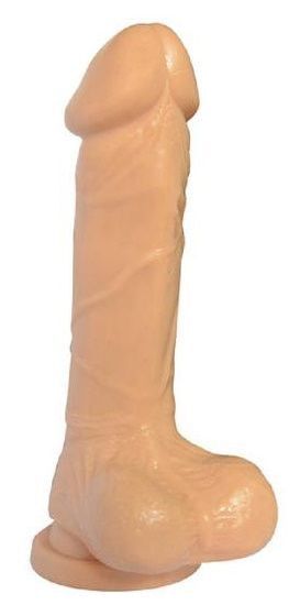 Телесный фаллоимитатор 8 Inch Carved DIldo - 22 см.