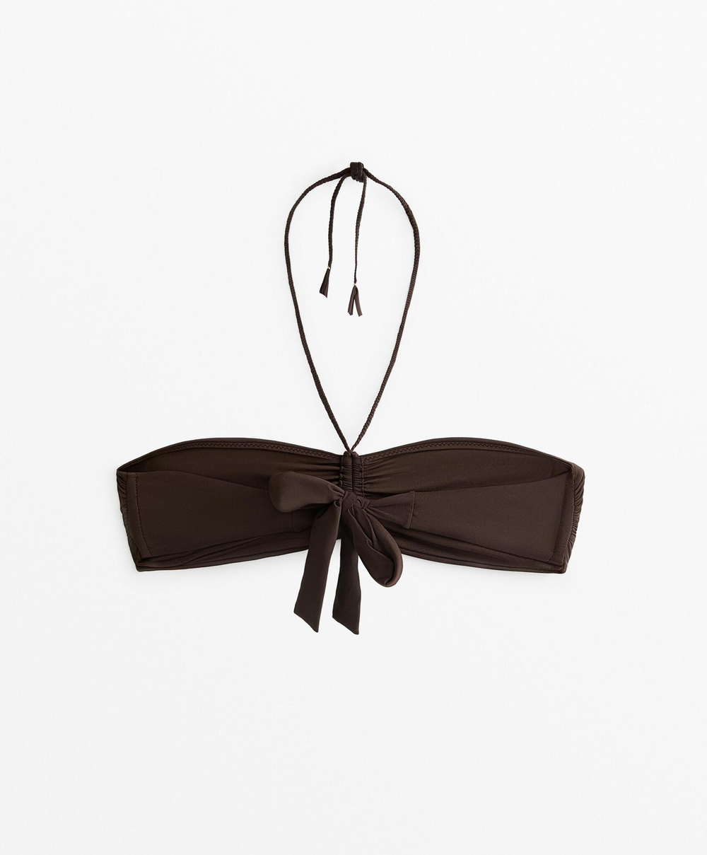 OYSHO Топ бикини-бандо, шоколадный
