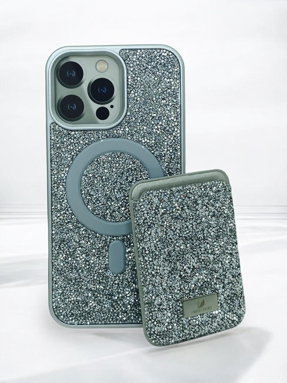 Чехол Swarovski с картхолдером для iPhone 12/12PRO
