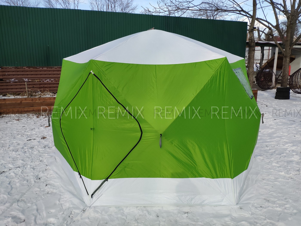 Палатка зимняя куб Traveltop CT-1636 360*320*220см 6-угольная (зеленый)
