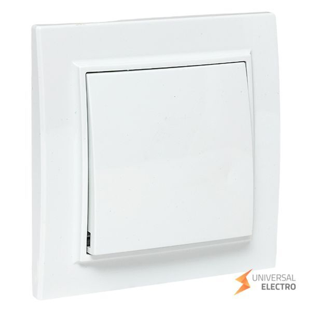 Минск Выключатель 1-клавишный СП с индикатором,10А, белый EKF Basic