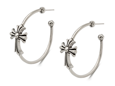 Серьги-Кольца "Chrome Hearts. Minimalism.", 40мм