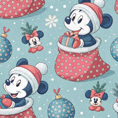 Микки Маусы в новогодних мешках