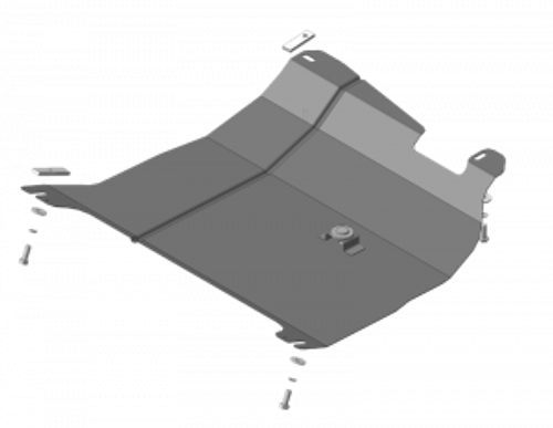 Усиленная защита Motodor картера двигателя, кпп. 2 мм, сталь. для Lifan 320 Smily 2008-2014,Lifan 330 Smily 2014-2016 арт.64704
